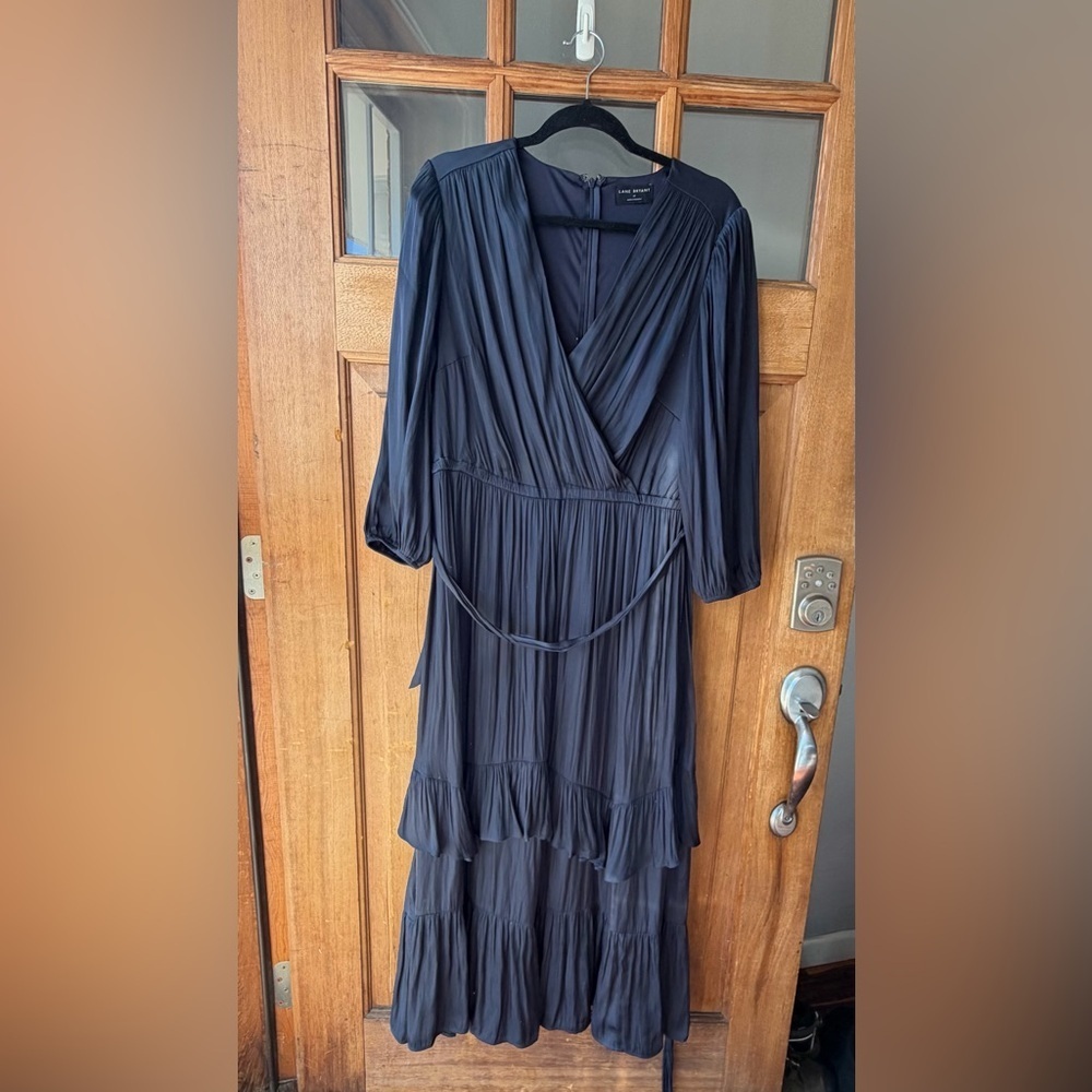Lane Bryant Charcoal/Blue Long Sleeve Dress - Picture 3 of 5